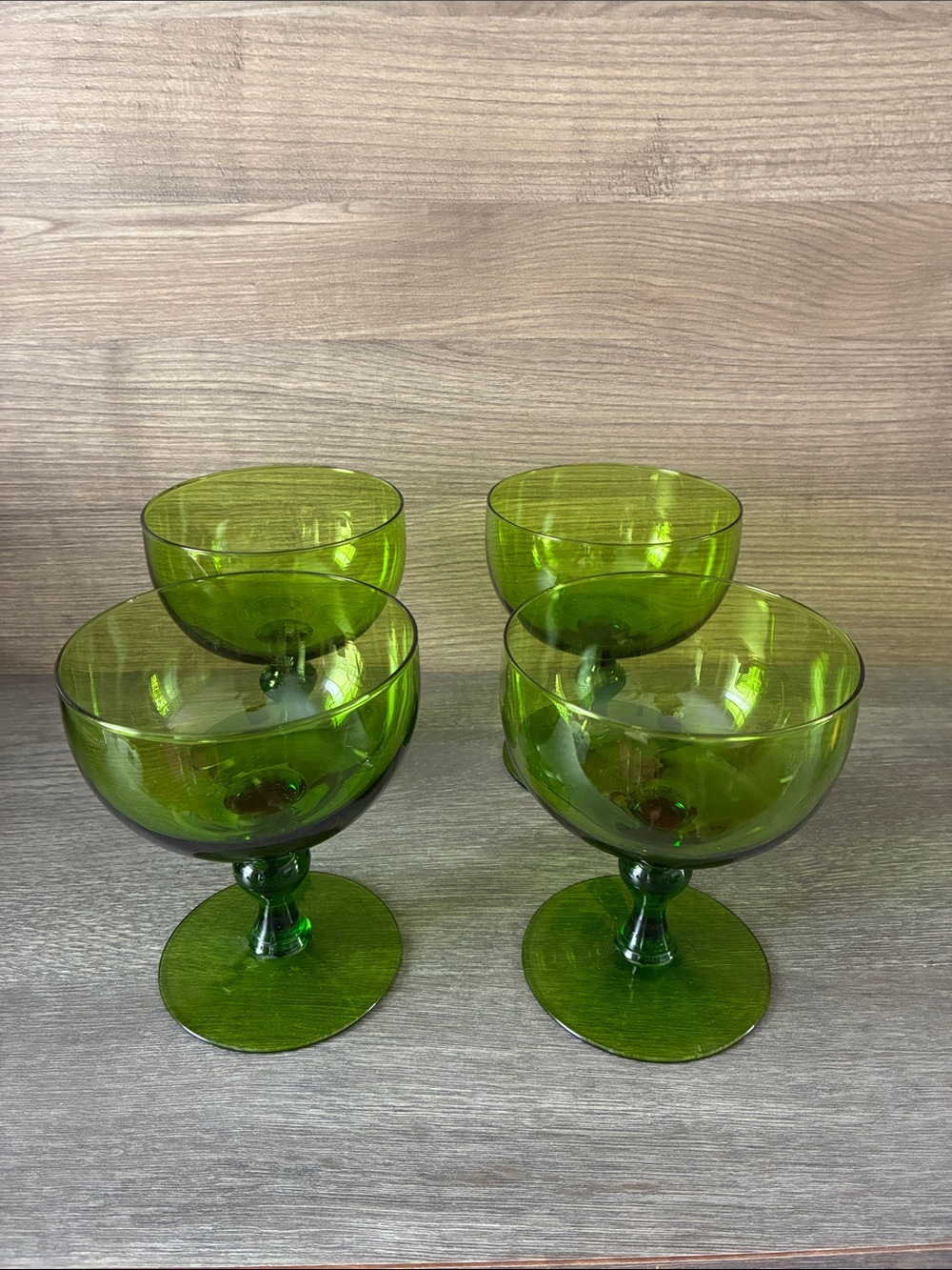 Blefeld Crystal Champagne/wine/
Sherbet Goblets Lot Of 4 MCM Made in Italy